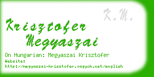 krisztofer megyaszai business card